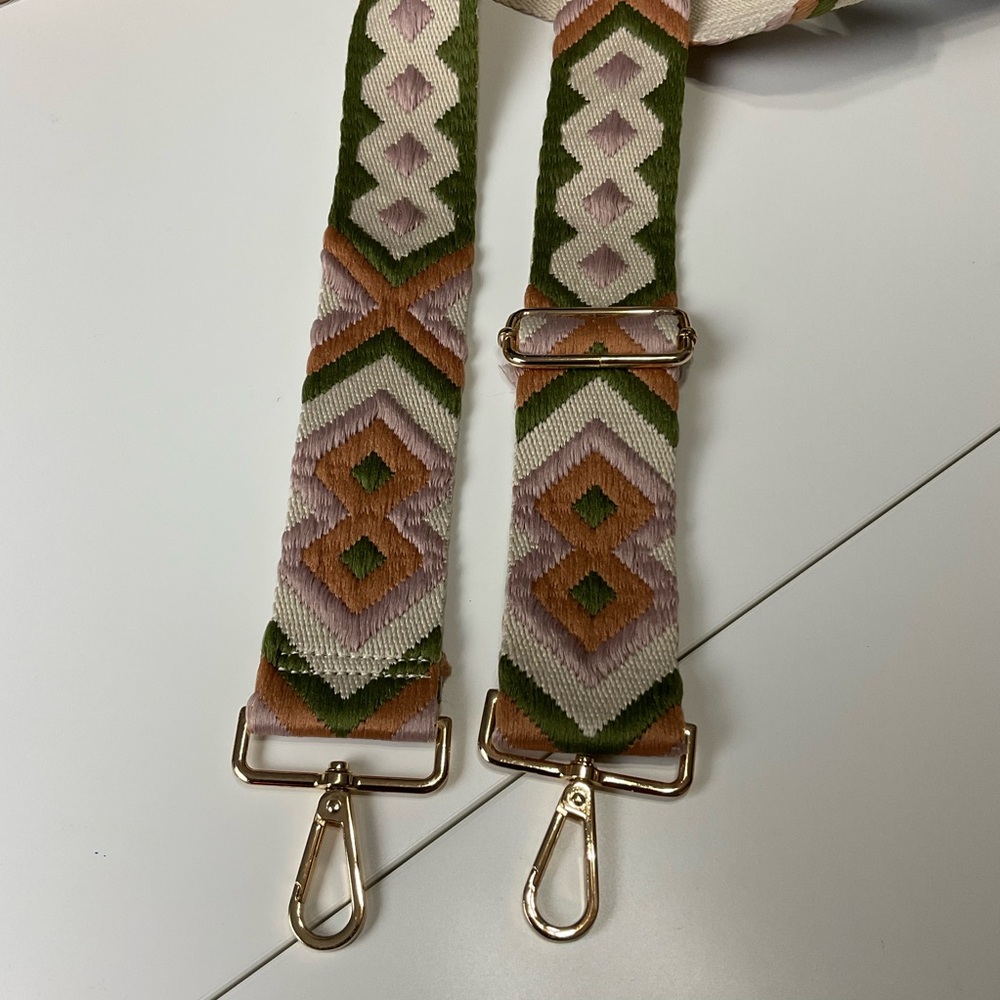 Geometric Patterned Crossbody Strap - image 3